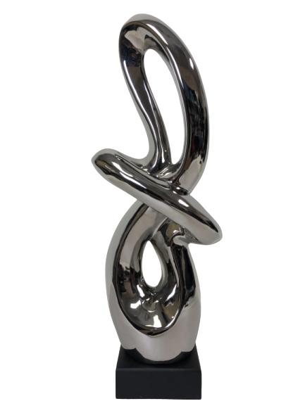 MCM MODERN CHROME SCULPTURE 18" (1 of 5)