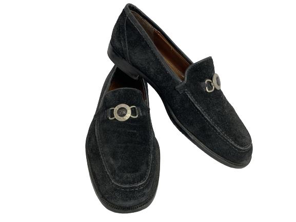 VNTG VERSACE CLASSIC V2 BLACK SUEDE SHOES SIZE 43 (1 of 9)