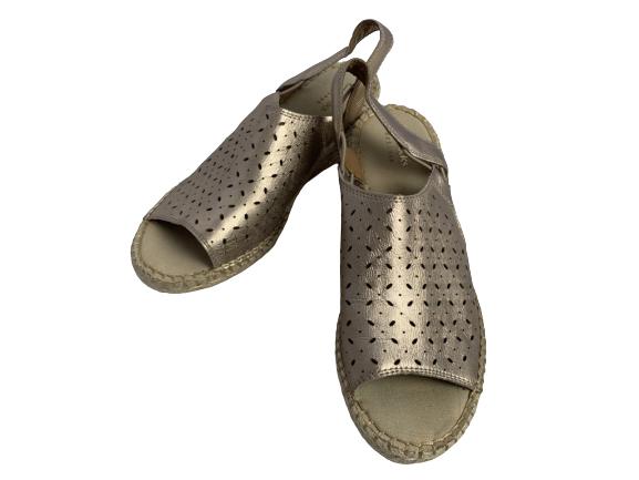 CLARKS ARTISAN METALLIC WEDGE SANDALS SIZE 6.5 (1 of 9)