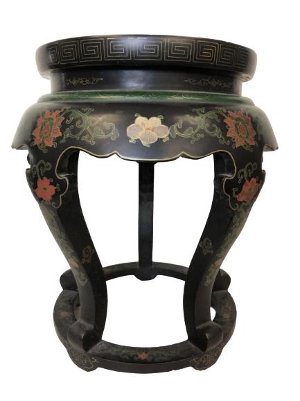 ASIAN INSPIRED SIDE TABLE / PLANTER BASE 21" (1 of 8)