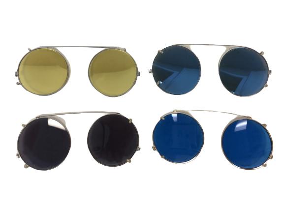 4 VINTAGE CLIP ON SUNGLASS LENSES FOR ROUND FRAMES (1 of 6)