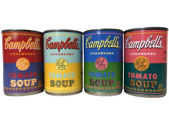 4 ANDY WARHOL LTD ED. CAMPBELLS SOUP CANS POP ART (1 of 4)