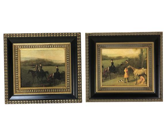 2 VINTAGE FRENCH STYLE  FRAMED PRINTS 10.5" (1 of 7)