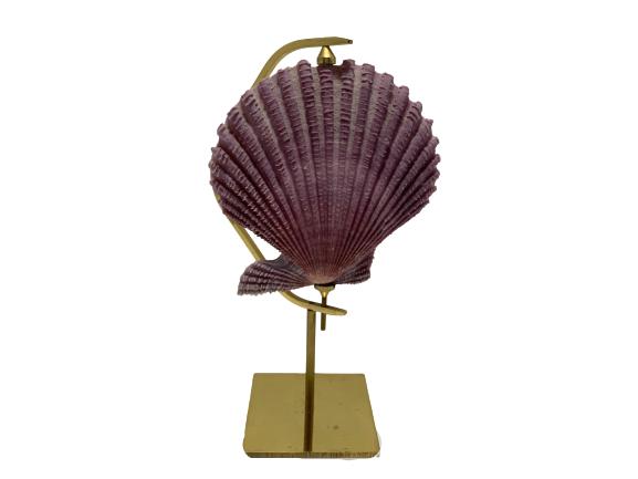 VTG PURPLE SHELL WITH GOLD DISPLAY STAND (1 of 4)
