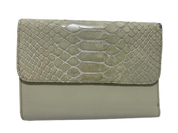 VTG ANDRIENNE VITTADINI BEIGE CROCODILE WALLET (1 of 5)