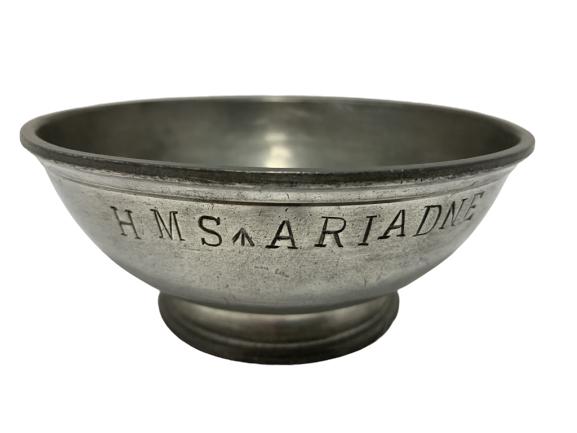 19TH CENTURY HMS ADRIADNE NAVAL MESS BOWL (1 of 4)