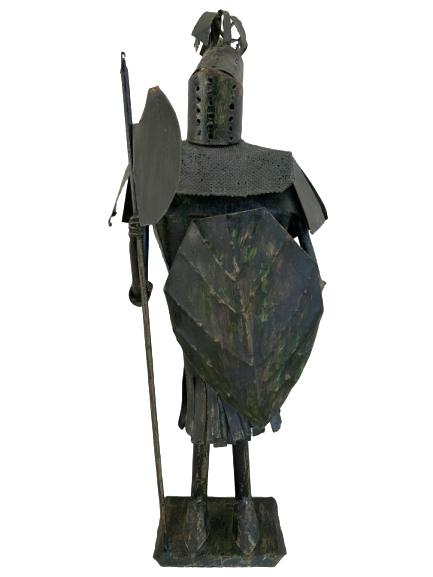 VTG METAL RUSTIC KNIGHT DECOR FIGURINE (1 of 3)