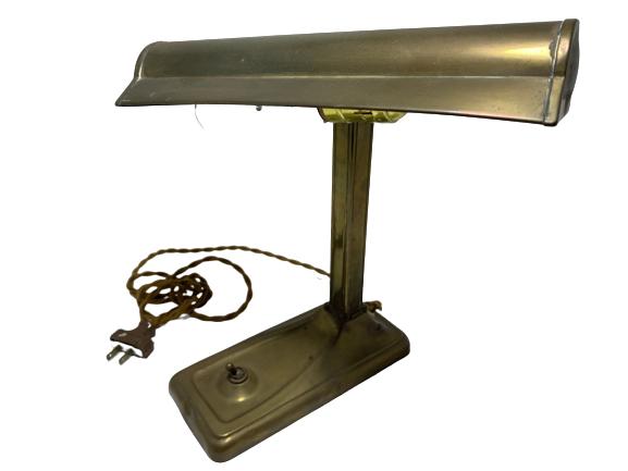 ANTIQUE BRASS TABLE READING LAMP: ANTIQUE BRASS TABLE READING LAMP