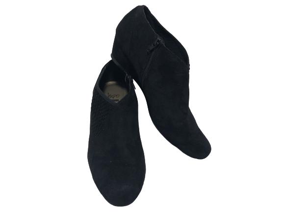 IMPO STRETCH BLACK ZIP UP WEDGE HEEL SHOES SZ 10: IMPO STRETCH BLACK ZIP UP WEDGE HEEL SHOES SZ 10