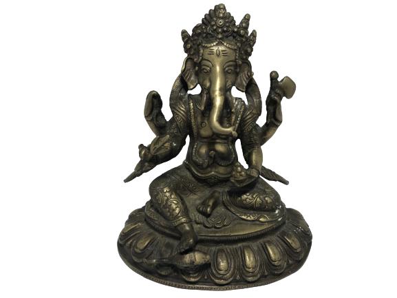 VTG BRASS BUDDHIST GOD GANESHA STATUE (1 of 6)