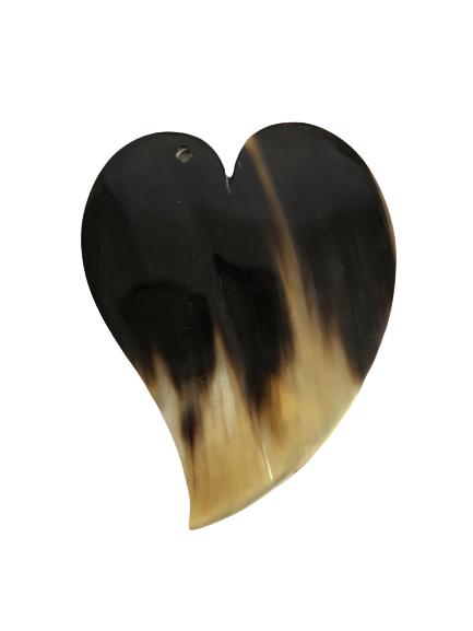 VINTAGE TORTOISESHELL HEART PENDANT 4" (1 of 3)