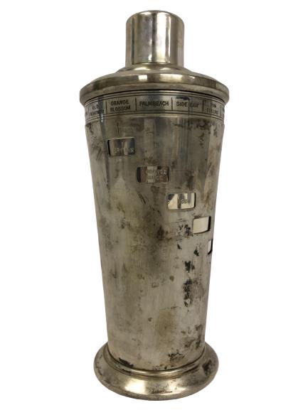 VINTAGE COCKTAIL SHAKER W RECIPES SILVER PLATED (1 of 7)