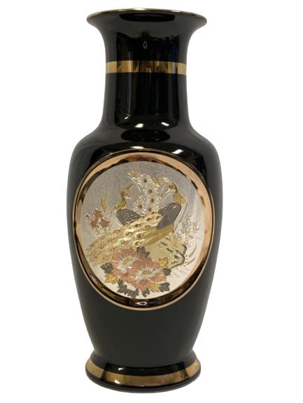 The Art Of Chokin 24k Gold Edged Porcelain Vase