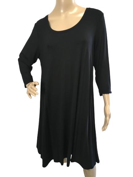 STYLE & CO BLACK RAYON T SHIRT DRESS SIZE 0X NWT: STYLE & CO BLACK RAYON T SHIRT DRESS SIZE 0X NWT