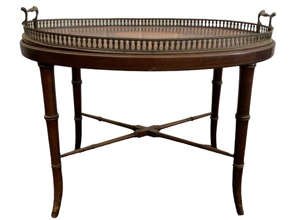 VTG WOODEN TABLE WITH REMOVABLE TABLETOP TRAY (1 of 7)