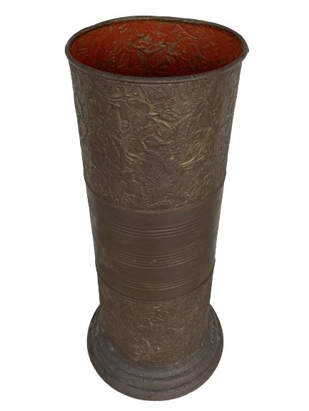 VTG METAL BRONZE BRASS DECORATIVE UMBRELLA STAND (1 of 6)