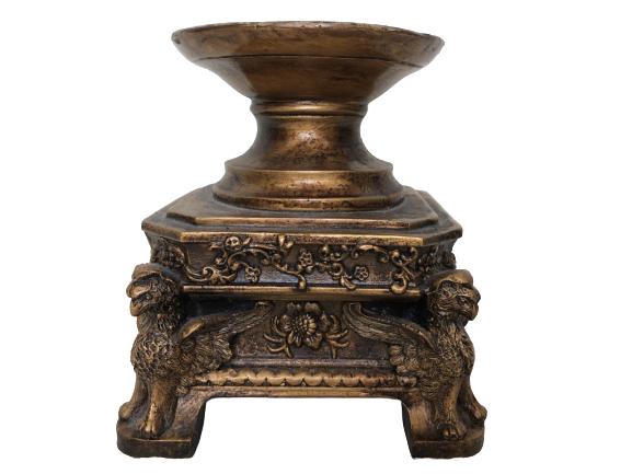 VTG CARVED EAGLE FOOTED CANDLE STAND ALTAR (1 of 4)