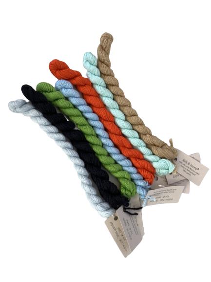 SILK & IVORY NEEDLEPOINT YARNS MULTICOLOR LOT OF 7: SILK & IVORY NEEDLEPOINT YARNS MULTICOLOR LOT OF 7-28.8 YARDS EACH
