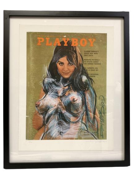 DEREK HESS VINTAGE PLAYBOY PRINT 43/50 FRAMED 21" (1 of 7)