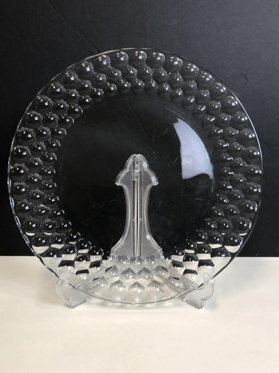 TIFFANY & CO CLEAR GLASS HONEYCOMB SERVER 12.5" (1 of 5)