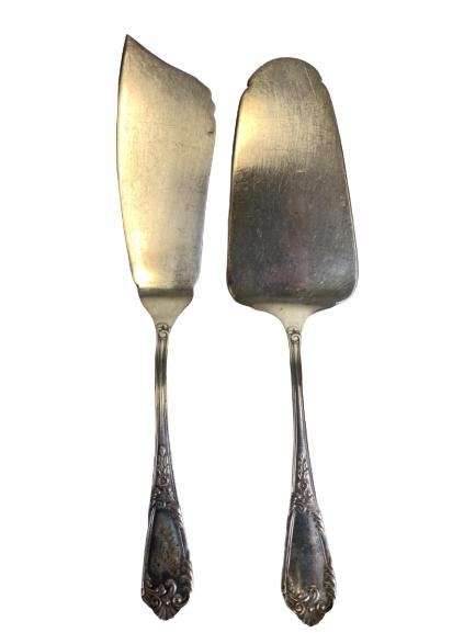 2 PIECE VINTAGE 800 SILVER SERVING SET 255 G (1 of 3)
