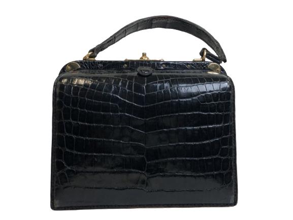 RARE LEDERER ALLIGATOR TRAIN CASE PURSE 60'S (1 of 12)