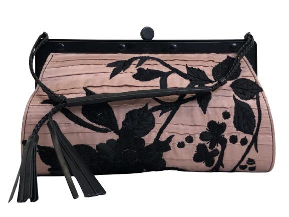VTG GUCCI PINK ASIAN STYLE CLUTCH HANDBAG PURSE (1 of 9)
