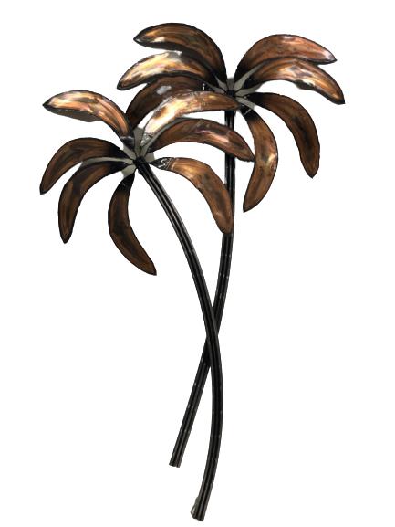 CURTIS JERE METAL PALM TREE WALL SCULPTURE 40" (1 of 6)