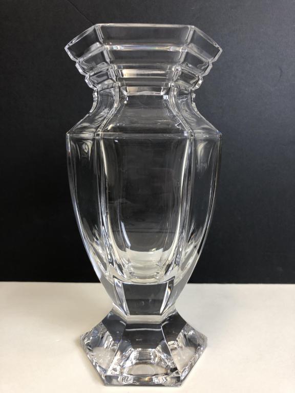 VINTAGE WATERFORD CLEAR CRYSTAL GLASS VASE 10" (1 of 6)