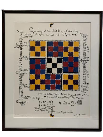 A. JENSEN "SQUARING 260 DAYS"  FRAMED PRINT 37" (1 of 9)