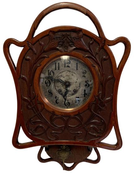 JE CALDWELL & CO ART DECO PENDULUM WALL CLOCK 27" (1 of 16)