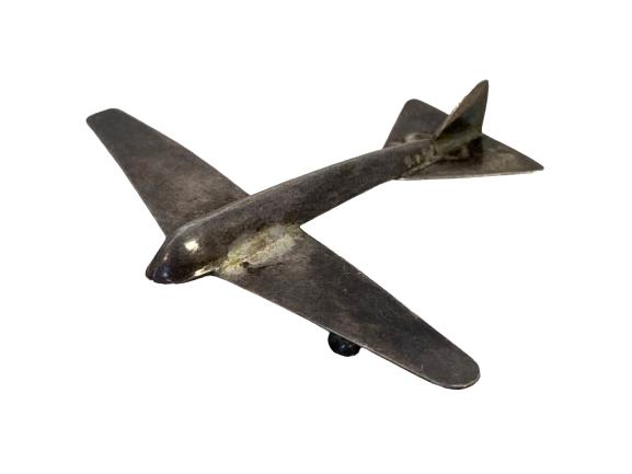 VINTAGE STERLING SILVER AIRPLANE PIN 2.5" WIDE (1 of 6)