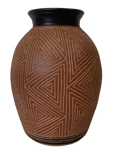 VINTAGE CLAY TERRACOTTA POTTERY BY ALLEN 8.5" (1 of 5)