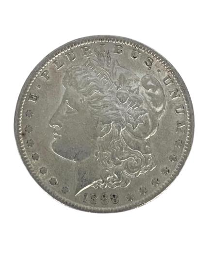 ANTIQUE 1888 MORGAN SILVER DOLLAR: ANTIQUE 1888 MORGAN SILVER DOLLAR
