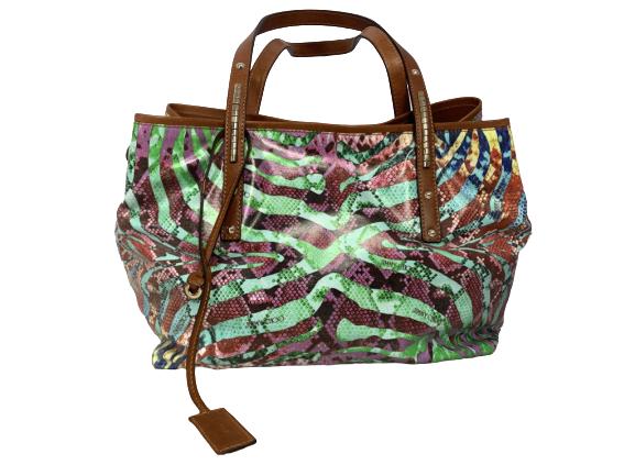 JIMMY CHOO MULTICOLOR ANIMAL PRINT "SCARLET" TOTE (1 of 13)