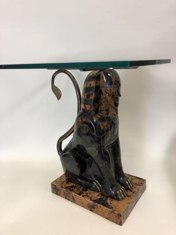 VINTAGE SPHINX SIDE TABLE BY MAITLAND SMITH 21" (1 of 15)