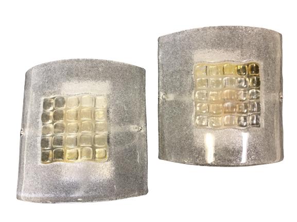 PAIR OF MURANO ITALIAN GLASS LIGHT FIXTURE SCONCES (1 of 20)