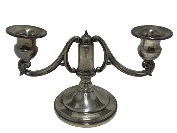 VTG STERLING SILVER 2 CANDLE DECORATIVE CANDELABRA (1 of 3)