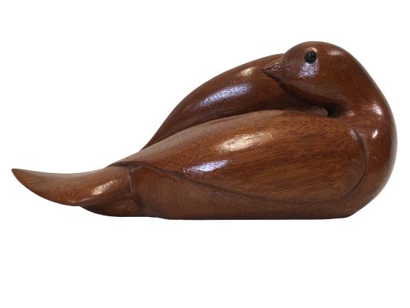 HAND CARVED WOOD BIRD / DOVE FIGURINE SCULPTURE (1 of 6)