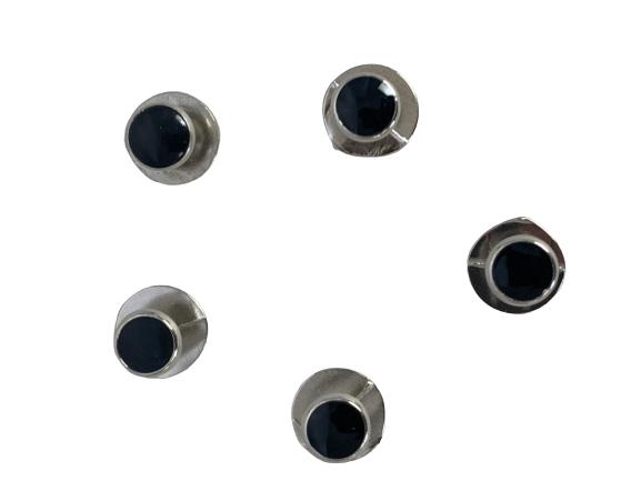 VTG SILVERTONE & ONYX TUXEDO SHIRT STUDS SET OF 5: VTG SILVERTONE & ONYX TUXEDO SHIRT STUDS SET OF 5