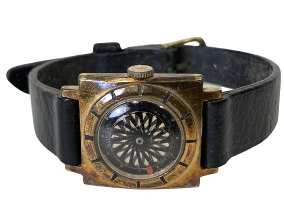 WOMENS ERNEST BOREL KALEIDESCOPE COCKTAIL WATCH: VINTAGE SWISSMADE ERNEST BOREL KALEIDESCOPE "COCKTAIL" WATCH TIMEPIECE WITH LEATHER BAND 15.3 G-1" X 1" SQUARE FACE-VERY GOOD VINTAGE CONDITION SEE PHOTOS