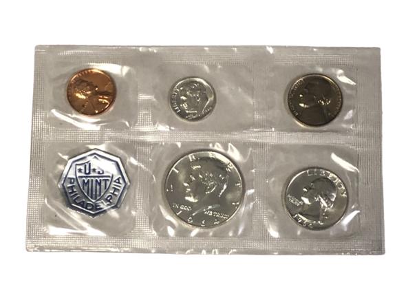ASSTD U.S. COIN CURRENCY SEALED PHILLY MINT 1964 (1 of 5)