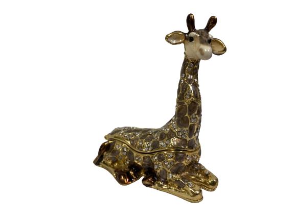 VINTAGE GOLD & RHINESTONE GIRAFFE TRINKET BOX (1 of 8)