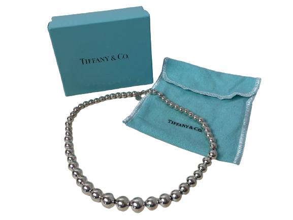 TIFFANY & CO STERLING SILVER BEAD CLASP NECKLACE (1 of 6)