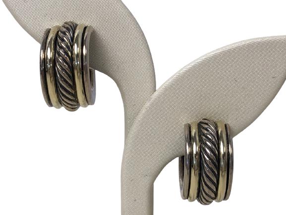 VINTAGE DAVID YURMAN STERLING & GOLD EARRINGS (1 of 10)