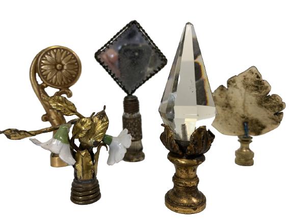 LOT OF 5 ASSORTED VINTAGE LAMP FINIALS (1 of 9)