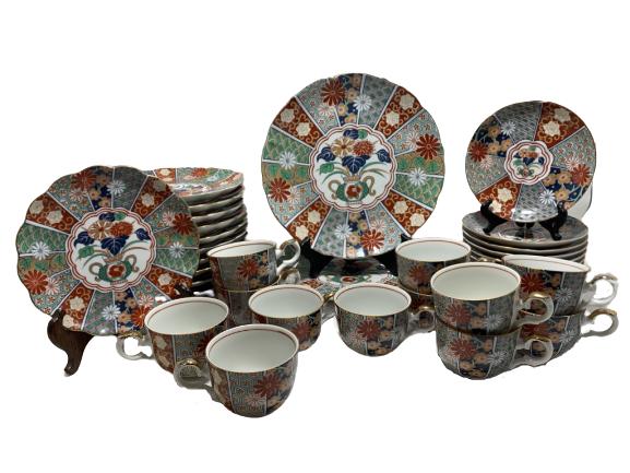 VTG ARITA IMARI FAN TEATIME/LUNCH SET FOR 12 38 PC (1 of 20)
