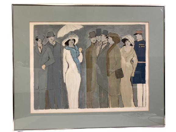 DAVID SCHNEUER "PARASOL" LITHO SIGNED IN PENCIL (1 of 7)