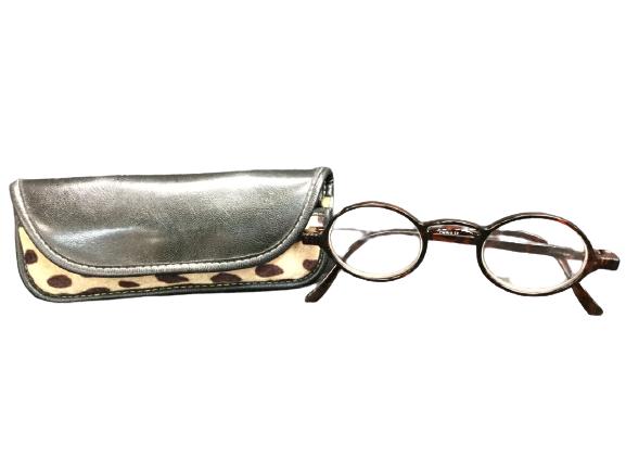 VTG TORTOISE SHELL FRAMES W LEOPARD CASE (1 of 8)