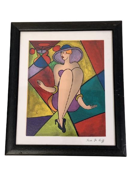 LINDA LA KINFF COLORFUL FRAMED PRINT 12.5" (1 of 5)